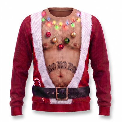 JollyBod Festive Dad Bod sweater tan tone product photo