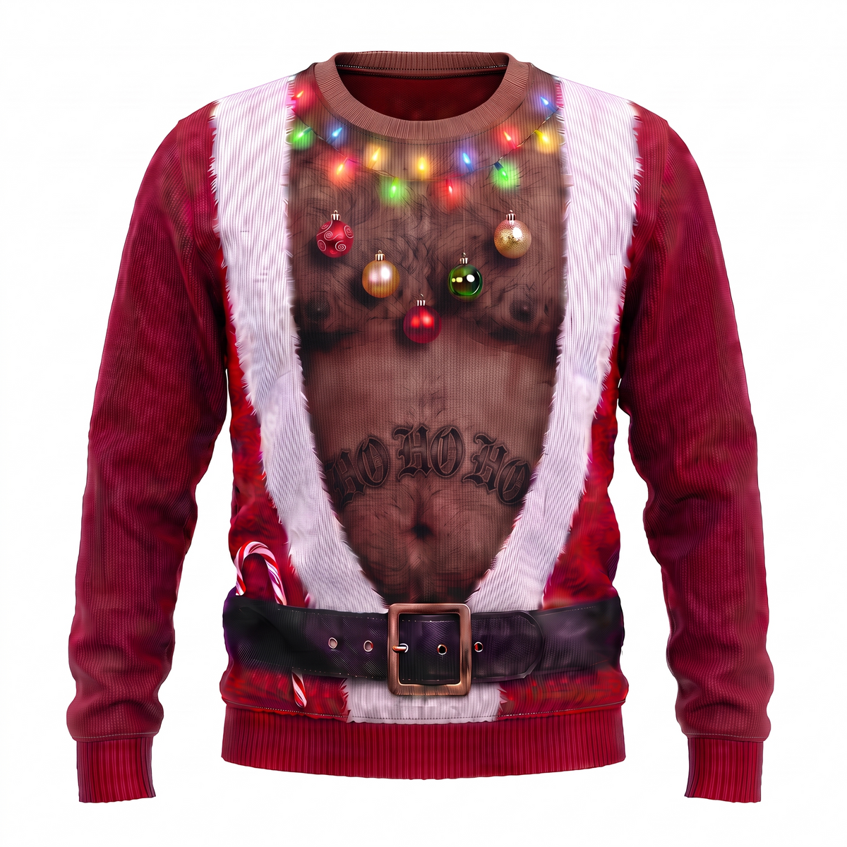 JollyBod Festive Dad Bod sweater deep tone product photo