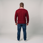 JollyBod Christmas sweater back view on model