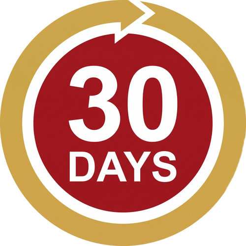 30-Day Warranty badge icon transparent